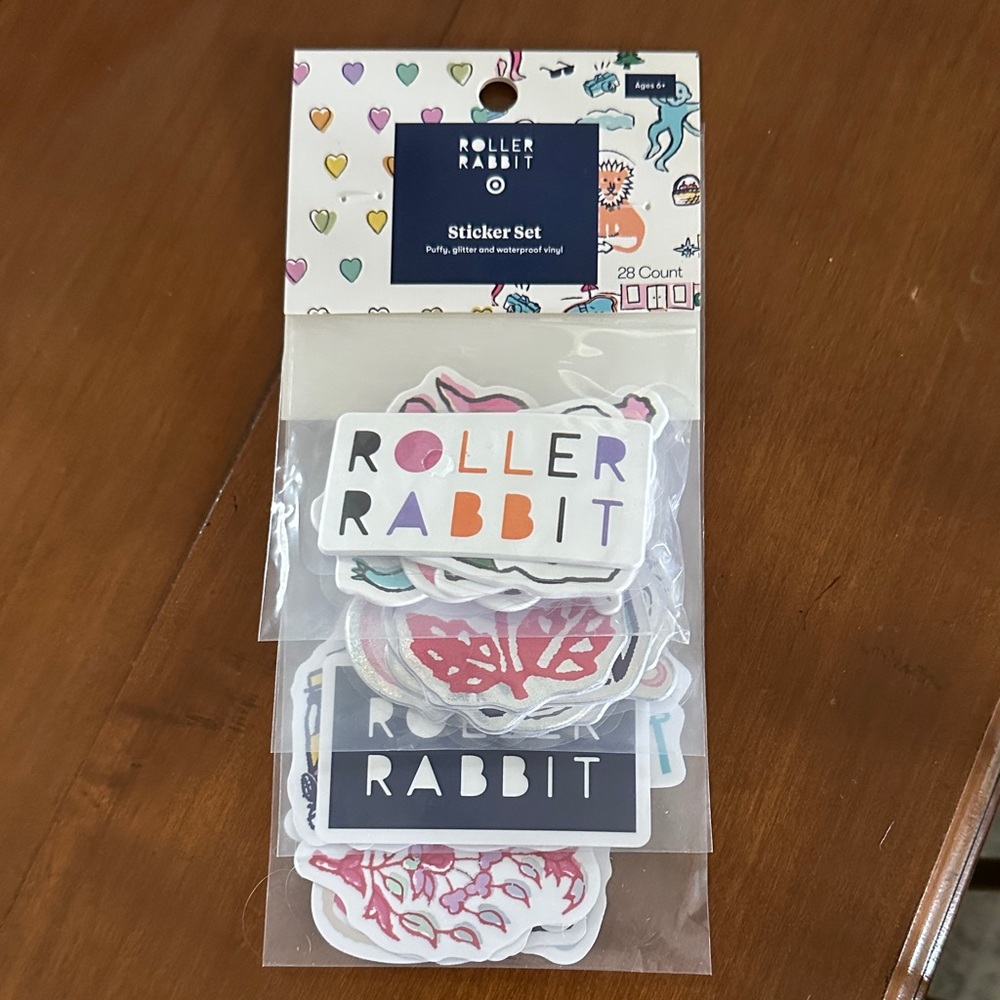 Roller Rabbit Pink, Orange, Blue & Purple Sticker Set